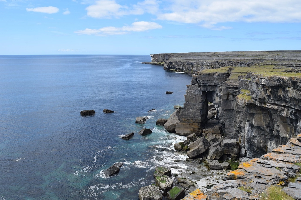 Cliffs on Inishmore, the largest of the Aran Islands