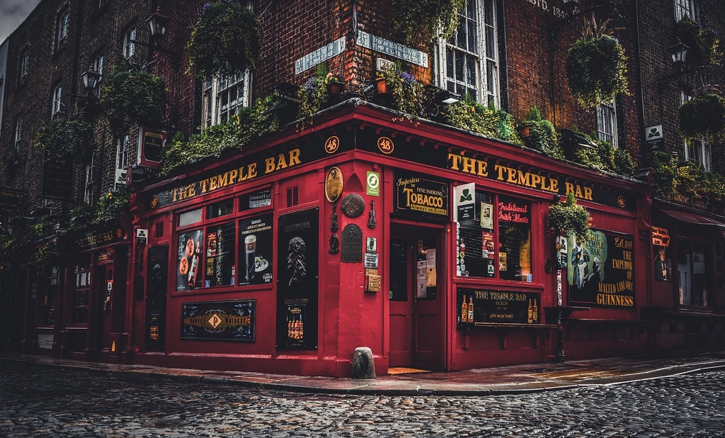 Temple Bar district in Dublin