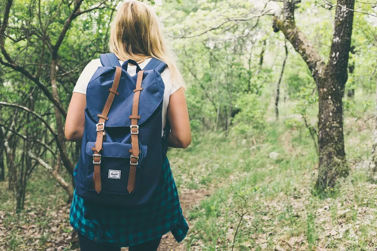 Woman walking on an Irish walking festival