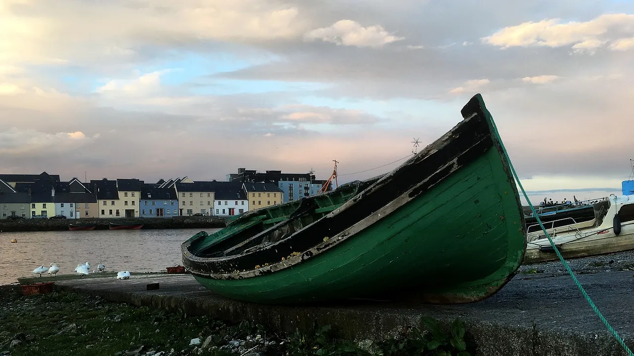 Walking tour group in Galway city