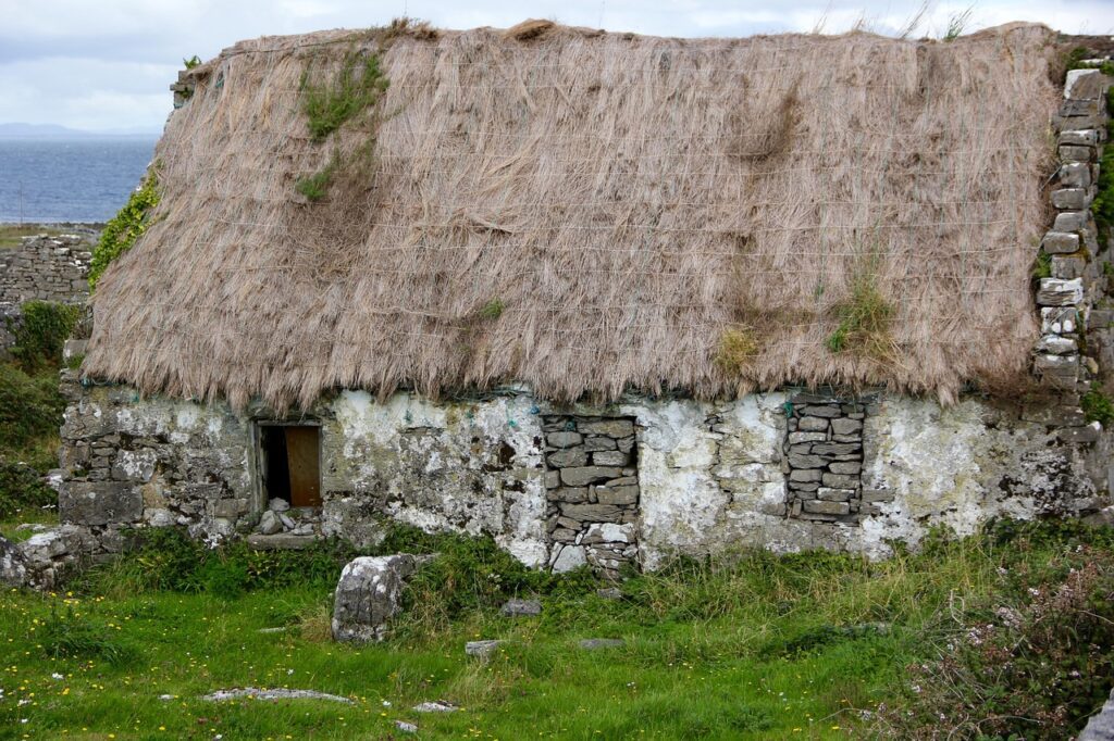 A mythical looking cottage in the Irish countryside.